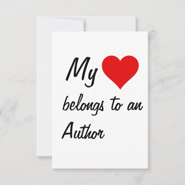 My Belongs To An Author Card (Front)