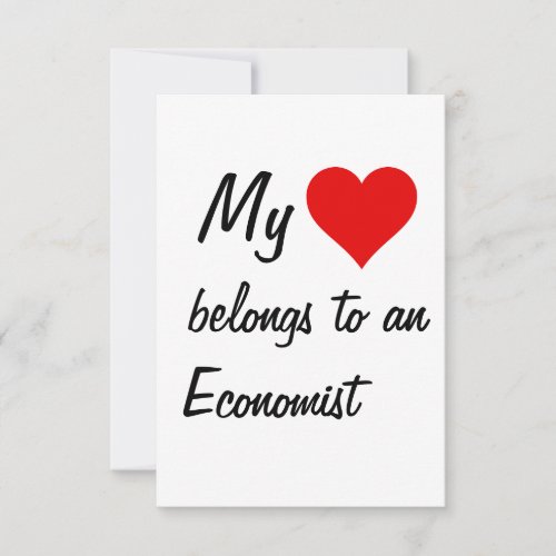 My Belongs To An Economist Card