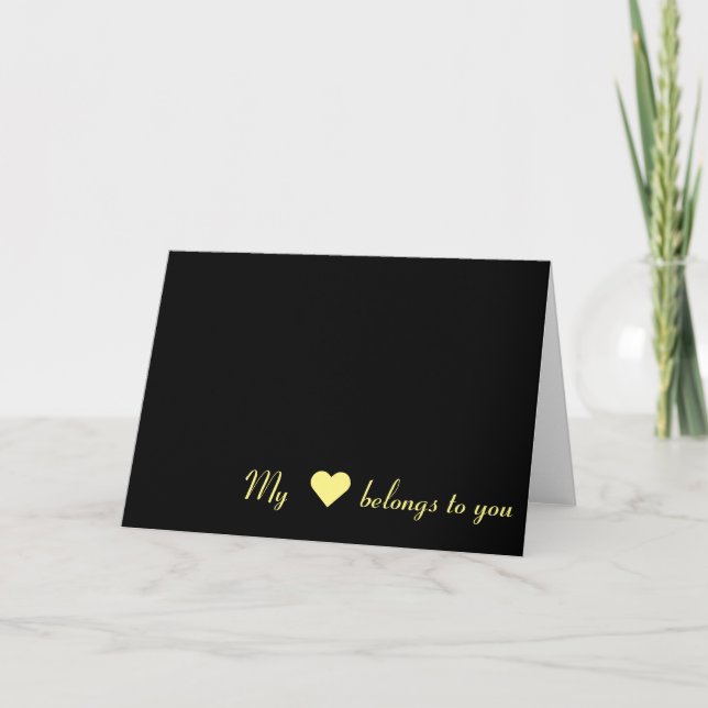 My ♥ belongs to you, card (Front)