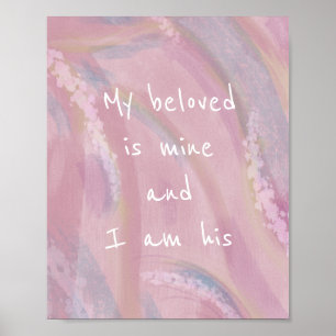My Beloved Boho Watercolor Christian Poster