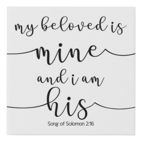 My Beloved is Mine and I am His Canvas