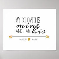 My Beloved is Mine, Scripture Poster
