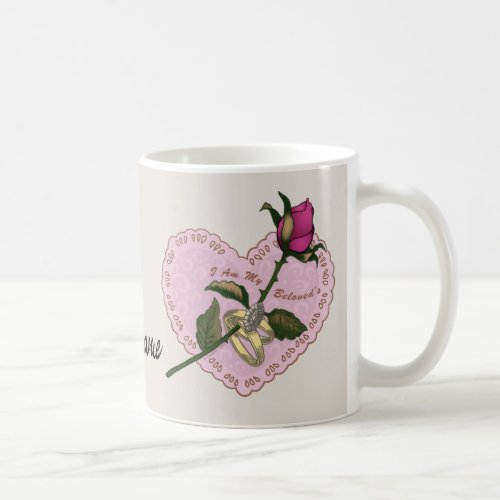 My Beloved Rings Rose custom name   Mug