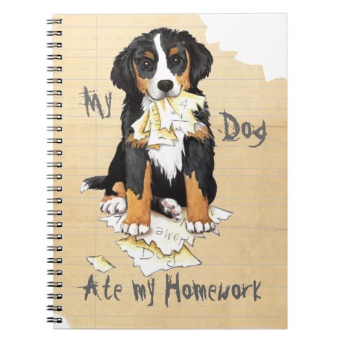 My Berner Ate My Homework Notebook