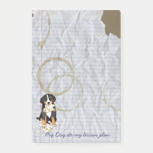 My Berner Ate my Lesson Plan Post_it Notes