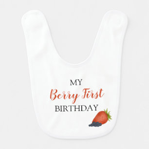 My Berry First Birthday Baby Bib