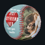 My Best Boyfriend Ever Red Heart 2 Photos  Baseball<br><div class="desc">My Best Boyfriend Ever Red Heart 2 Photos Baseball. Modern personalized baseball featuring 2 photos,  modern and trendy typography saying You are my best boyfriend ever,  lovely red hearts and names. Add your names and 2 photos and make a lovely gift for your boyfriend who loves sports.</div>