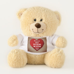 My Best Boyfriend Ever Red Heart Teddy Bear