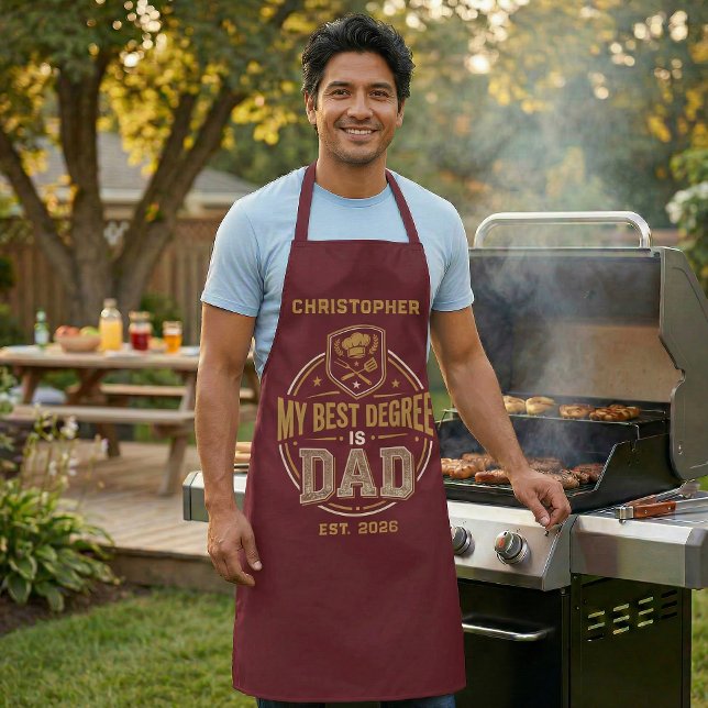My Best Degree Is Dad Father's Day Apron (Creator Uploaded)