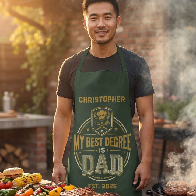 My Best Degree Is Dad Father's Day Apron (Creator Uploaded)