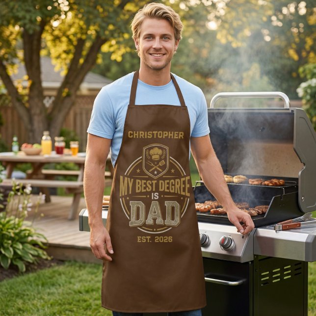 My Best Degree Is Dad Father's Day Apron (Creator Uploaded)