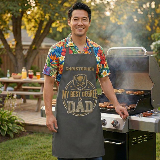 My Best Degree Is Dad Father's Day Apron (Creator Uploaded)