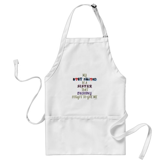 MY BEST FRIEND ADULT APRON (Front)