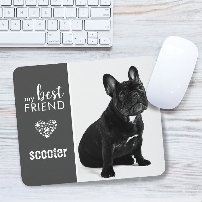 My Best Friend B&W Pet Photo Personalized Mouse Pad (My Best Friend B&W Pet Photo Personalized Mouse Pad)