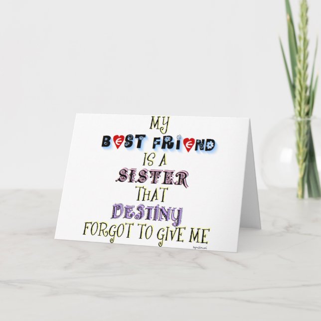 MY BEST FRIEND CARD (Front)