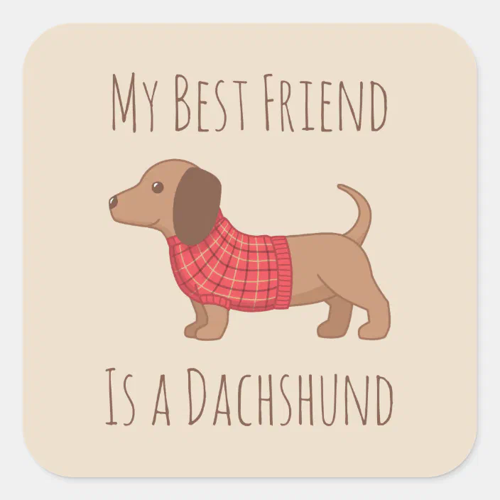 Personalised Dachshund Sausage Dog Sticker