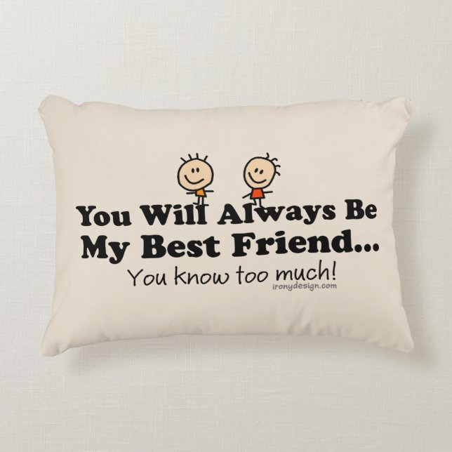 My Best Friend Decorative Pillow (Front)