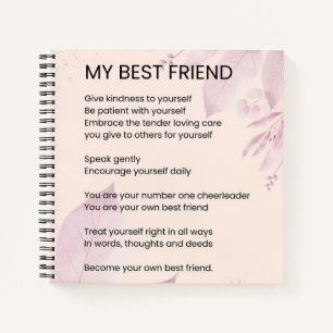 My Best Friend Encouragement Poem Poetry Notebook