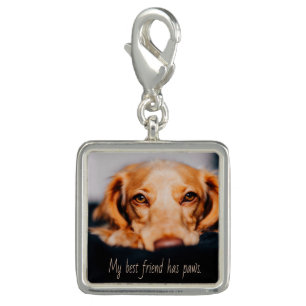 My Best friend has paws dog, Puppy Meme Charm
