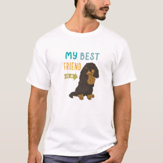 My Best Friend Is A Black Tan Cavalier King Charle T-Shirt