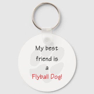 My Best Friend is a Flyball Dog Keychain
