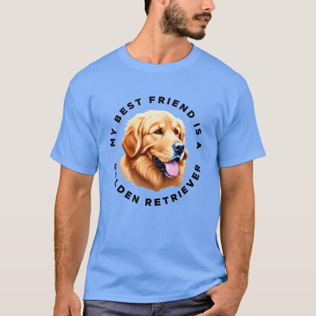 My Best Friend is a Golden Retriever boy T-Shirt (Front)