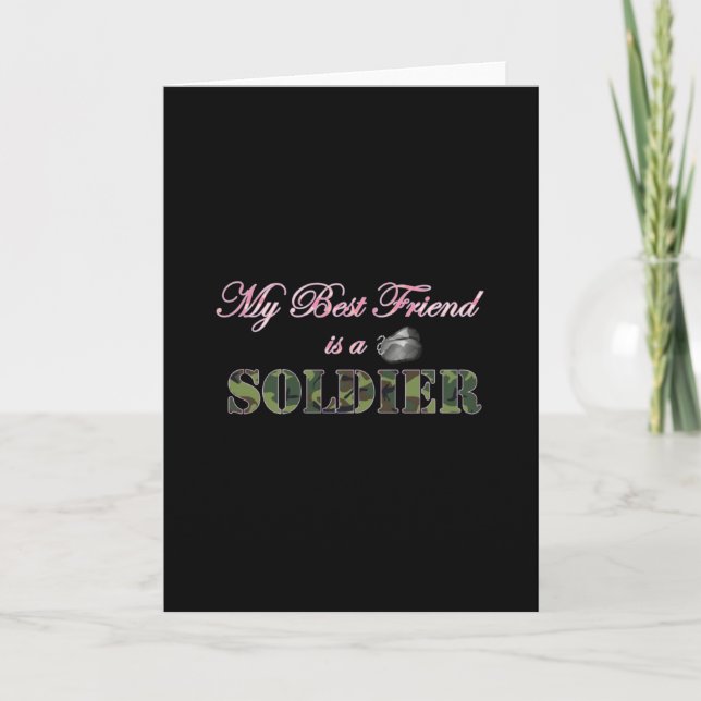 My Best Friend is a Soldier - Military Spouse Card (Front)
