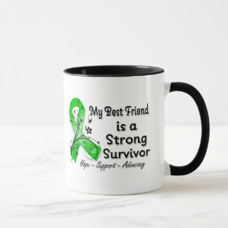 My Best Friend is a Strong Survivor Green Ribbon Mug
