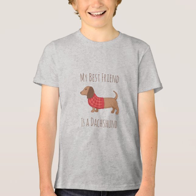 My Best Friend is Dachshund Wiener Dog Red Sweater (Front)