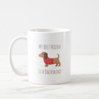 My Best Friend is Dachshund Wiener Dog Red Sweater