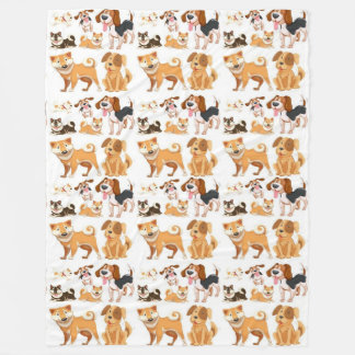 My Best Friend Pattern Fleece Blanket