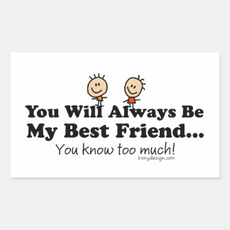 My Best Friend Rectangular Sticker