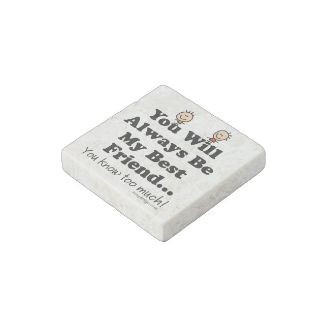 My Best Friend Stone Magnet (Angled)