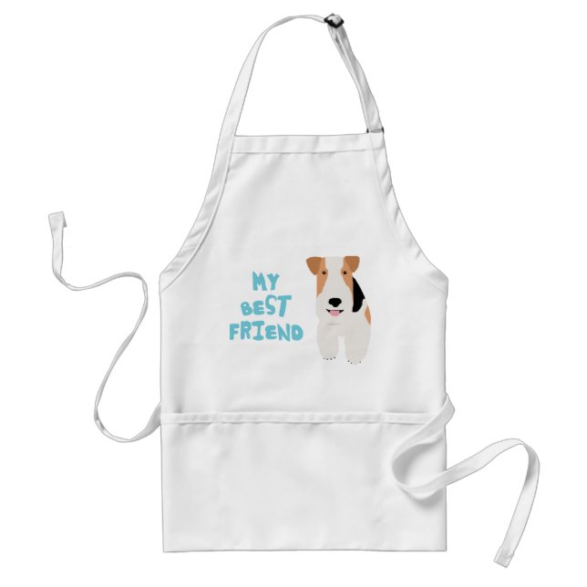 My Best Friend Wire Fox Terrier Adult Apron (Front)