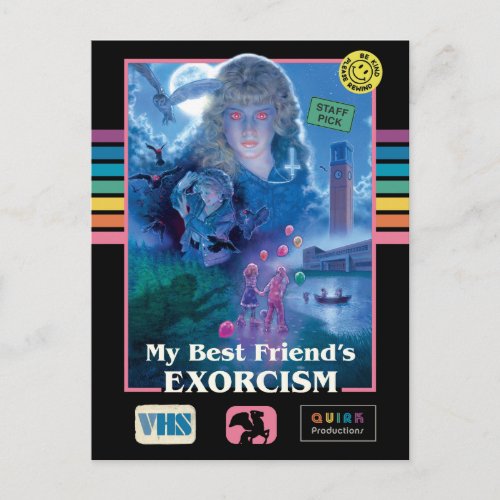 My Best Friends Exorcism Vintage VHS Cover Postcard