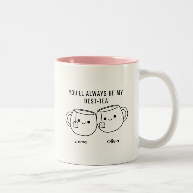 "My Best-Tea" Cute Personalized Best Friend Mug  (Right)