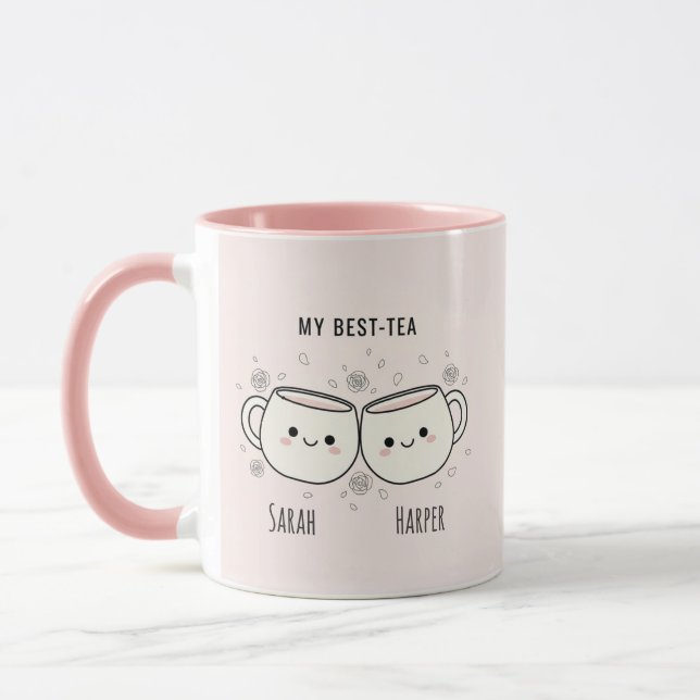"My Best-Tea" Cute Personalized Best Friend Mug (Left)