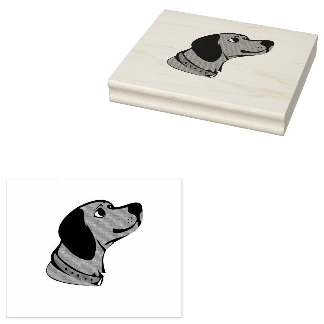 “My Bestie” Handwritten Text | Adorable Puppy Wall Rubber Stamp (Stamped)