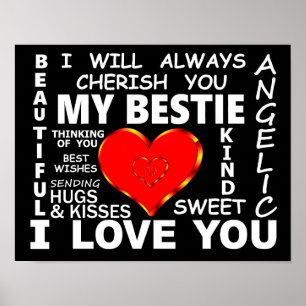 My Bestie I Love You Poster