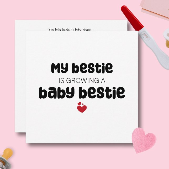 My bestie is growing a baby bestie Flat Card (Creator Uploaded)