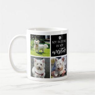 My Bestie is My Westie Dog Lover Photo Collage Coffee Mug