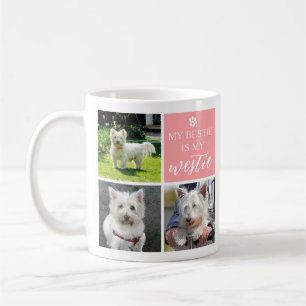 My Bestie is My Westie Dog Lover Photo Collage Coffee Mug