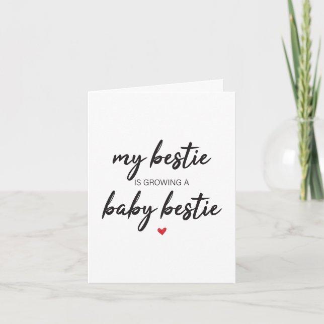 My Bestie Is Pregnant Card, Pregnancy Card For Mom (Front)