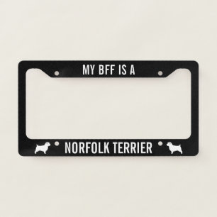 My BFF is a Norfolk Terrier Dog Silhouettes License Plate Frame
