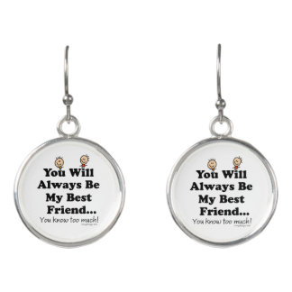 My BFF Saying Earrings