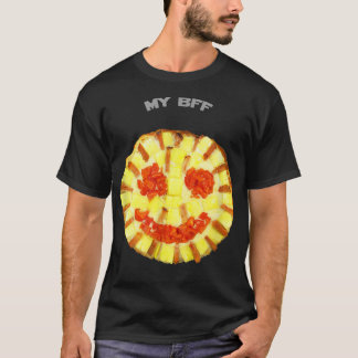 MY BFF Smiling Pizza Yummy Funny Food Humor  T-Shirt