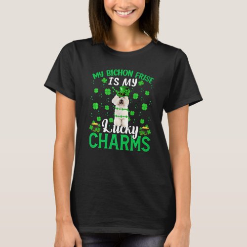 My Bichon Frise Is My Lucky Charms Dog St Patrick  T_Shirt