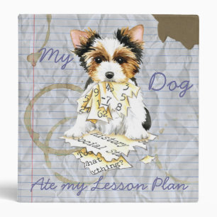 My Biewer Terrier Ate My Lesson Plan 3 Ring Binder