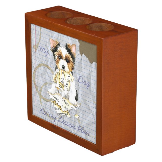 My Biewer Terrier Ate my Lesson Plan  Desk Organizer (Angled)