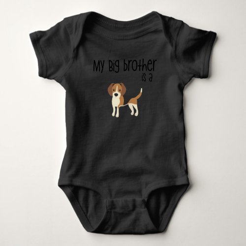 My Big Brother is a Beagle Baby Shower Gift Dog Baby Bodysuit